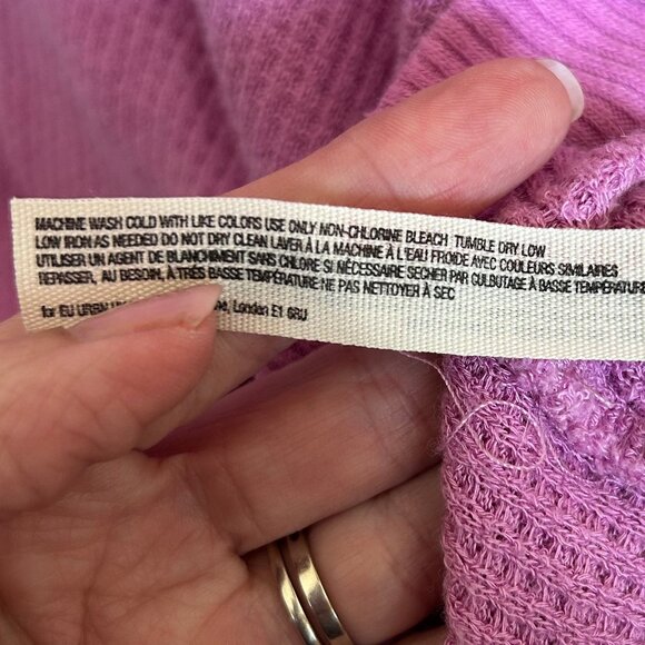 Free People Movement FPM Two Tone Snow Drifts Oversize Top Sleeve Lacing Size XS - Picture 12 of 13